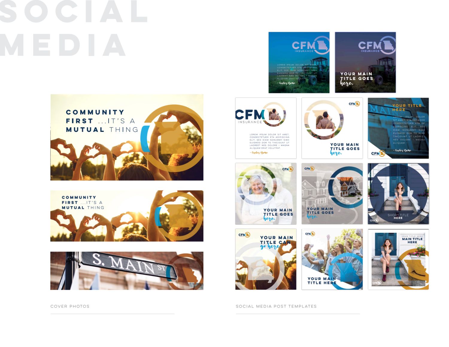 CFM Insurance social media templates