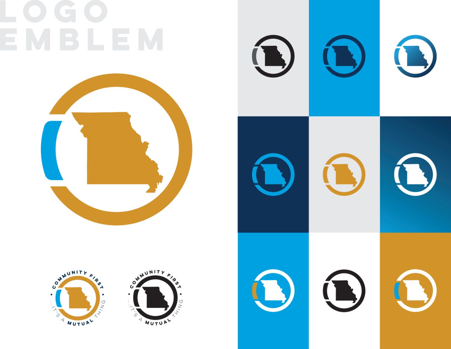 CFM Insurance emblem in brand color treatments