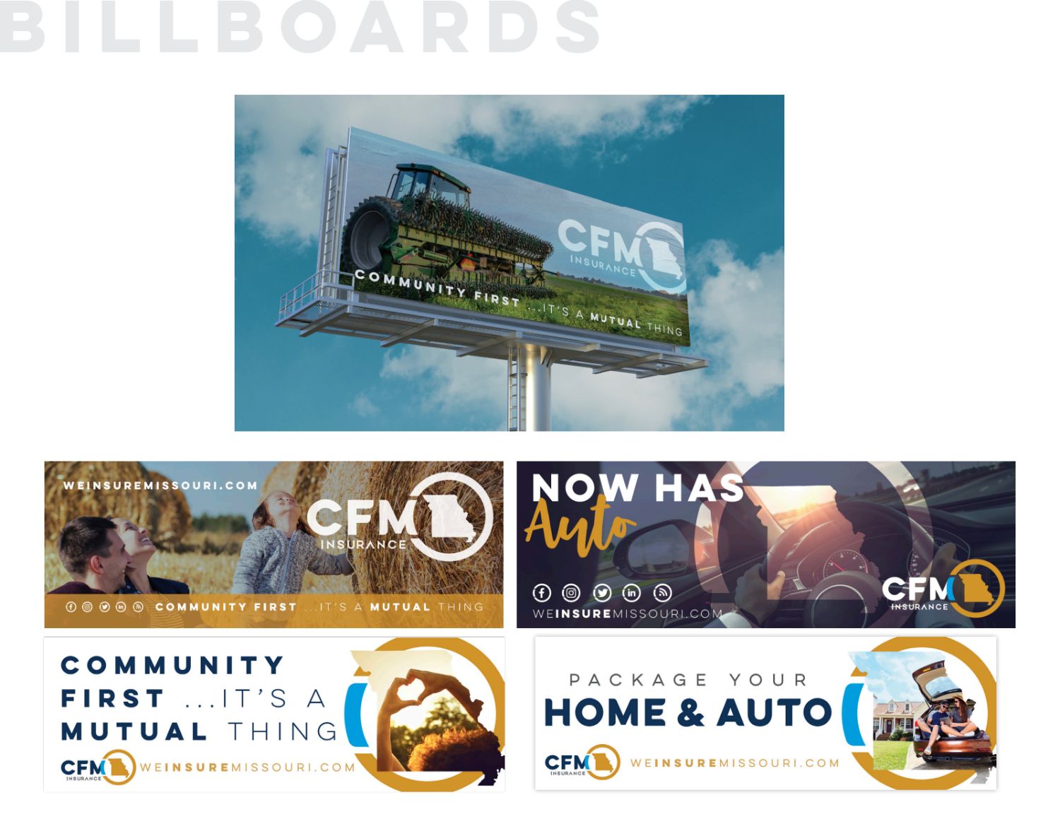 CFM Insurance billboard campaign