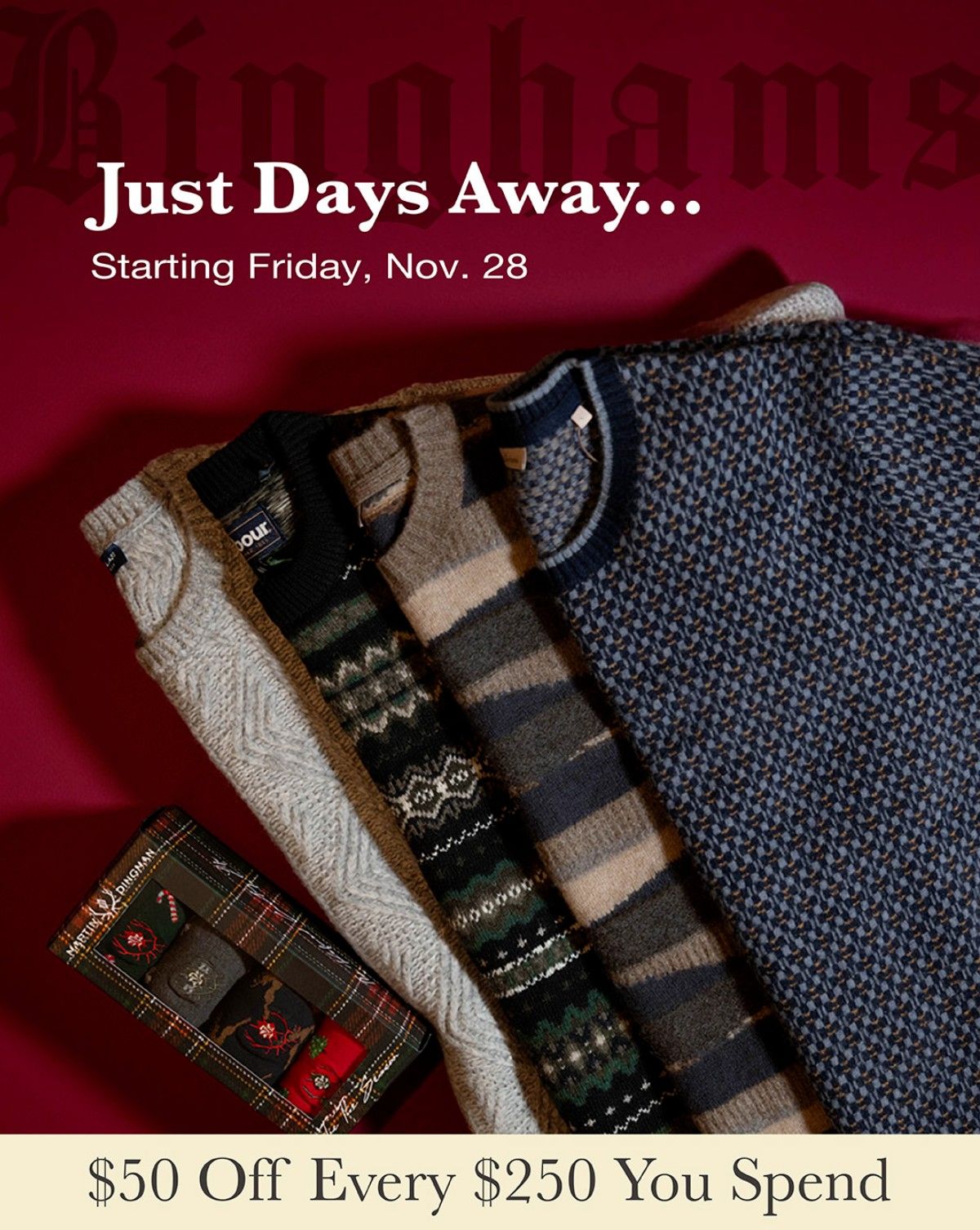 Bingham's — holiday savings